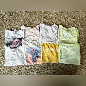 Girls assorted sizes size L- to women’s small summer t shirts.